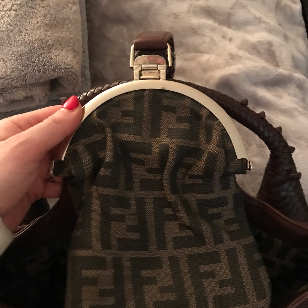 Fendi Spy Cognac Leather Satchel - Picture 4 of 5
